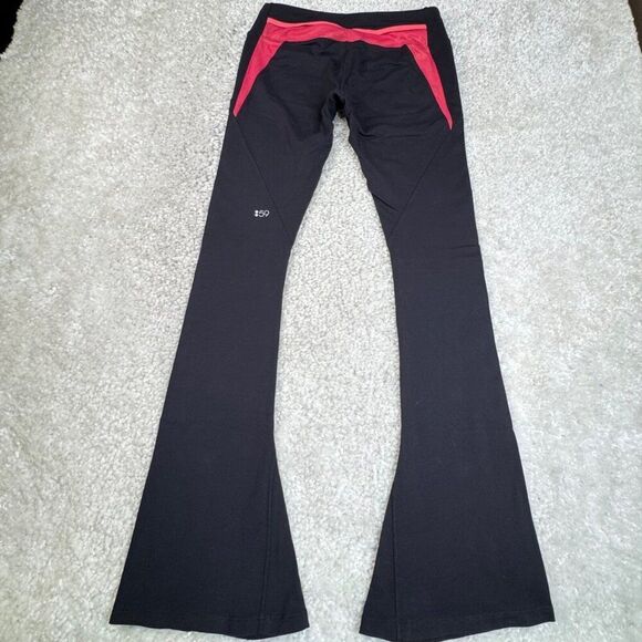 Splits 59 Flare Leggings Black Red Mesh Back Panel 33" Inseam - Picture 2 of 7